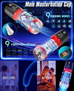 Coupe <span class=keywords><strong>de</strong></span> masturbateur d'exercice d'entraînement pour hommes coupe étanche succion Vibration mâle formé gland ventouse - Product Image 4