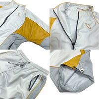 Veste universitaire imperméable à effet froissé, survêtement d'hiver pour homme, doublure en filet, passepoil, cordon de réglage, sport, football, à capuche, réversible