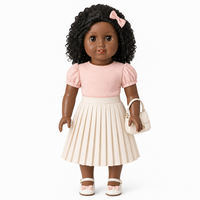 Poupée de mode personnalisable de 18 pouces avec tenue rose blush et chaussures, OEM/ODM, ensemble de poupées de haute qualité pour cadeaux