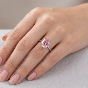 En stock: Diamante de laboratorio de 1 quilate, rosa intenso elegante, con certificado IGI, CVD HPHT, VS1, forma elegante, corte Old <span class=keywords><strong>Mine</strong></span>, diamante rosa cultivado en laboratorio. - Product Image 6
