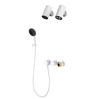 Robinet de douche en cuivre massif encastré, créatif, pour salle de bain, avec mitigeur et ensemble de spots