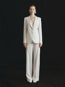 Blazer élégant de style d'été pour les femmes de haute qualité simple boutonnage vietnamien-fait avec costume d'affaires de méthode de tissage non tissé - Product Image 2