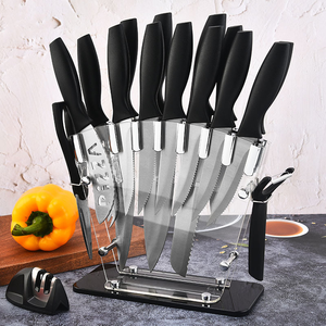 Ensemble de couteaux de chef de luxe de 17 pièces avec lames en acier inoxydable, design écologique, logo personnalisé - Accessoires de cuisine - Product Image 5