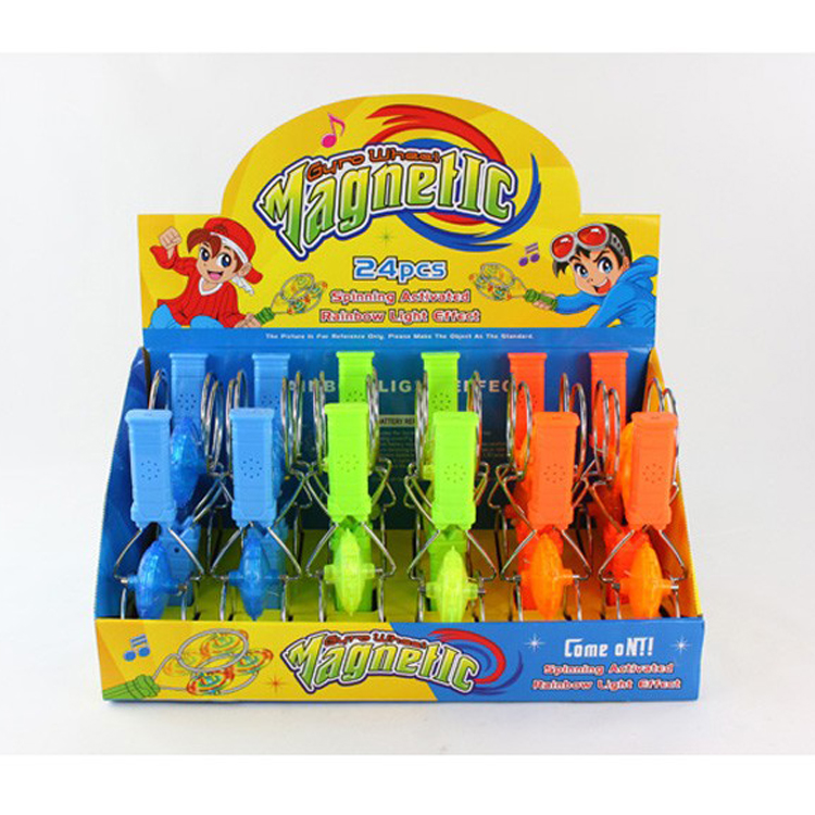 Крутая Радужная легкая вращающаяся танцевальная Магнитная Гироскопическая игрушка с музыкой