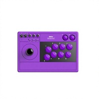 Manette Arcade 8Bitdo V3 pour Switch2/Steam, 3 modes (BT, 2.4G, USB filaire), Manette de Combat, Violet 80FE02