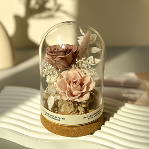 Vente chaude Mini Petites Fleurs Préservées Éternelle Pour Toujours <span class=keywords><strong>Rose</strong></span> Couverture Décorative Roses Préservées Dans Un Dôme De Verre - Product Image 1