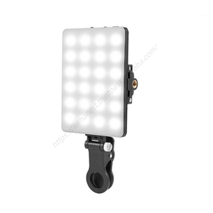 Lampe vidéo LED rechargeable professionnelle Proins 3 couleurs à clipser pour photographie, selfie, caméra et téléphone – Vente en gros - Product Image 1