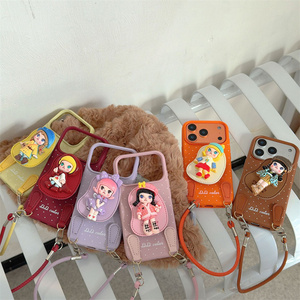 เคสโทรศัพท์ลายโดราเดอะเอ็กซ์พลอเรอร์น่ารัก พร้อมสายคล้องคอ สำหรับ iPhone 17 16 15 14 Pro Max  วัสดุหนัง  พร้อมขาตั้ง  วงแหวนสำหรับสาวๆ  ฝาหลังแบบมีห่วง - Product Image 2