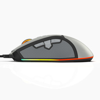 Gris Gaming Mouse Software Computadora Oficina Ratones Óptico PC Laptop Tablet Ergonómico Ratón con cable