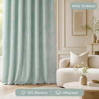 Rideaux Jacquard de Luxe Haute Précision 70% Occultants Prêts à Poser pour Fenêtres, Rideaux Modernes à Œillets pour Salon, 12 Couleurs