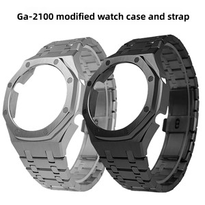 Bracelet de montre en acier inoxydable modifié de troisième génération compatible AP Farm <span class=keywords><strong>Oak</strong></span> GA2100/GA2110 avec fermoir papillon - Product Image 2