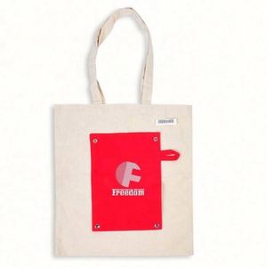 Sac fourre-tout pliable en toile de coton à prix promotionnel d'usine - Product Image 6