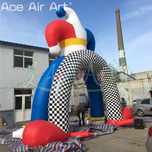 Arc de Joker à quatre pattes avec chapeau de clown, arc gonflable avec éléments de clown, arc de bienvenue pour l'entrée du parc d'attractions et du cirque - Product Image 4