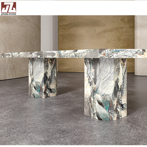 Piano di Lavoro in Quarzite Pandora Lucidata su Misura per Casa e Ufficio, Tavolo Moderno in Marmo per Sala da Pranzo - Product Image 4