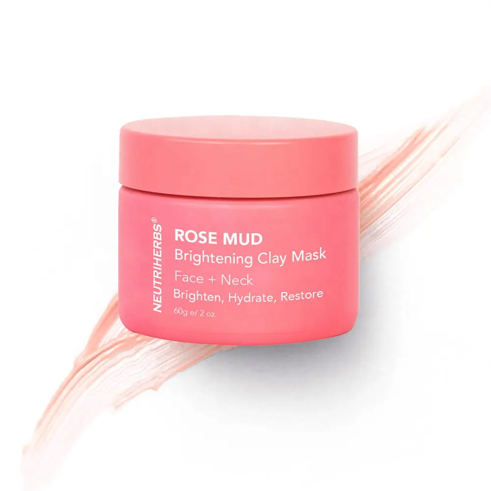 New Lightening Soft Restore Clean Custom Mud Rose Pink Indian Clay Mask