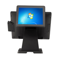 Vente directe du fabricant Coque en alliage d'aluminium 15 pouces à double écran tactile Système de point de vente pour restaurant Machine tout-en-un
