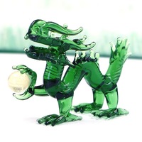 Figurine d'animal dragon oriental en verre soufflé artisanal de Murano, décoration d'intérieur de style chinois