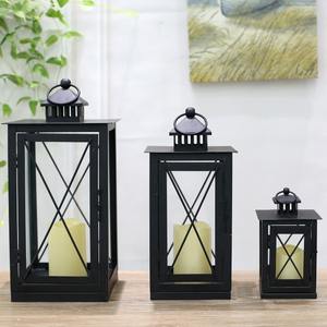 Lanterne à bougie <span class=keywords><strong>en</strong></span> <span class=keywords><strong>fer</strong></span> <span class=keywords><strong>forgé</strong></span> <span class=keywords><strong>sur</strong></span> <span class=keywords><strong>pied</strong></span>, coupe-vent, style europé<span class=keywords><strong>en</strong></span>, accessoire de mariage, ornement décoratif d'extérieur - Product Image 1