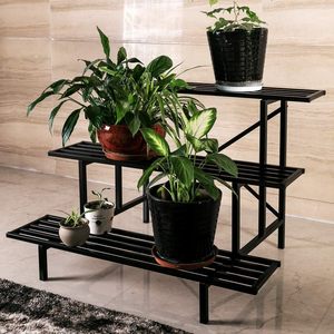 Estante expositor transfronterizo para flores y plantas, estantería de almacenamiento móvil multifuncional para uso doméstico, sencillo estante de hierro forjado para balcón - Product Image 4