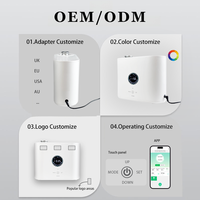 Diffuseur d'huiles essentielles intelligent en plastique, électrique, avec contrôle WiFi via application, 600 ml, sans eau, écologique, grande capacité, affichage LED, pour hôtel