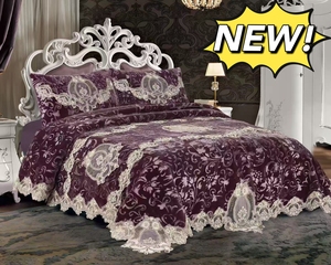 LILIANNA Nouvelle conception Ensemble <span class=keywords><strong>de</strong></span> <span class=keywords><strong>housse</strong></span> <span class=keywords><strong>de</strong></span> <span class=keywords><strong>couette</strong></span> King Size 3 pièces, broderie en dentelle <span class=keywords><strong>haut</strong></span> <span class=keywords><strong>de</strong></span> <span class=keywords><strong>gamme</strong></span>, avec taies d'oreiller, literie en promotion - Product Image 3