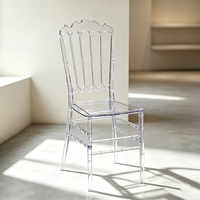 Chaise transparente en plastique personnalisée en gros, chaise fantôme empilable en acrylique transparent pour mariage, événement, restaurant