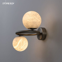 Lampe murale globe postmoderne en acier inoxydable pour salon, escalier, couloir, chambre à coucher, éclairage décoratif de chevet