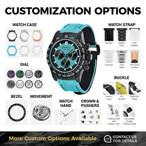 Luxe 4130 DI W hommes est <span class=keywords><strong>montre</strong></span> automatique série de verre saphir complet fibre de carbone maître hommes swatch - Product Image 3