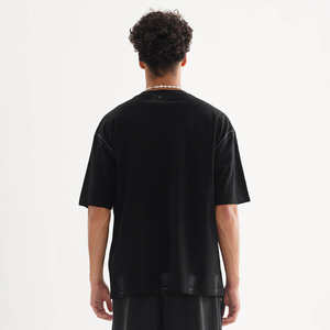 Camisetas de Manga Corta para Hombre, Cuello Redondo, Tejido Transpirable, 100% Algodón, 280 Gramos, Estampado en Blanco, Tallas Grandes, Precio Directo de Fábrica - Product Image 3