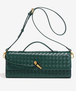 Sac à main de luxe tissé pour femme, marque privée, avec boucle en métal doré, sac bandoulière Intrecciato, sac à l'épaule haut de gamme - Product Image 6