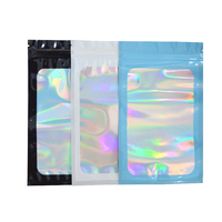 Pochette d'échantillon Mylar anti-odeur sacs-cadeaux feuille holographique sacs d'emballage Ziplock pour bijoux cils brillant à lèvres petit Busi