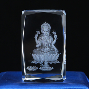 Groothandel Customization India Hindoe Goden Geschenken 3d <span class=keywords><strong>Crystal</strong></span> Laser Graveren Kristal Geschenken - Product Image 5