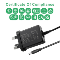 Alimentation électrique avec prise US AU EU UK 3V 5V 6V 8V 9V 10V 12V 13V 500mA 750mA 1000mA avec connecteur à barillet 2 broches 7,5 mm, sortie CC 24V