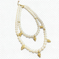 Nouveau collier pour animaux de compagnie élégant, solide, noble, en perles de cuivre plaqué or K, imperméable, réglable et confortable