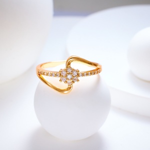 Bague tendance plaquée or, vente en gros de <span class=keywords><strong>bijoux</strong></span>, zircon cubique - Product Image 2