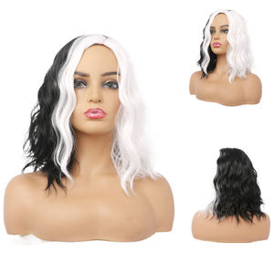 Perruque de <span class=keywords><strong>Cosplay</strong></span> de fête pour femmes et filles, perruques de Bob courtes et ondulées colorées à la mode - Product Image 1