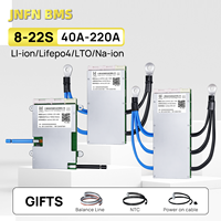 Module de gestion de batterie intelligent ANT (BMS) PCBA 8-22S 24V-72V pour pack de batteries LiFePO4 avec équilibrage actif |   Système de stockage d'énergie UPS |   Communication BT |   40A-220A |   7 jours