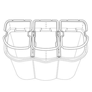 Bidone della Spazzatura Belli & Forti 80L a 3 Scomparti con Etichette e Separatori - Product Image 4