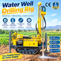 Foreuse hydraulique portable tout-terrain CE pour puits artésiens, 300m, 73KW, diesel, pour puits d'eau potable