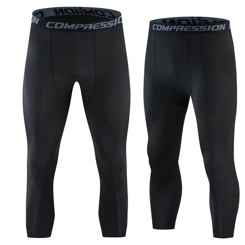 Top Selling Men Workout Shorts Leggings Football Leggings Fitness Compression Tight Gym Pants