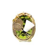 Trophée de Badminton en résine transparente bon marché pour la médaille du prix du Sport (Badminton)