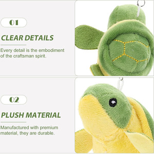 Mini rùa đồ chơi sang trọng Thú nhồi bông dễ thương Rùa Biển Keychain Mặt dây chuyền phim hoạt hình búp bê sinh Nhật Túi gấu sang trọng rùa Keyring - Product Image 3