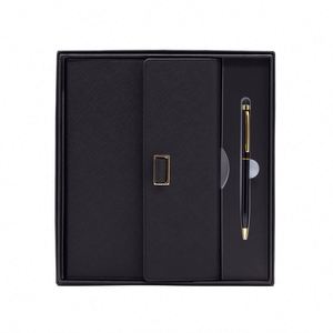 Tri-Fold Notebook Set Custom Logo PU Leather Journal Notebook <b>Office</b> Business <b>Gift</b> Stationery - Product Image 5