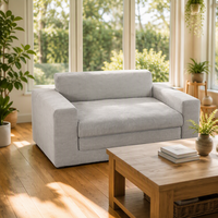 Canapé Cloud Deep Seat en velours côtelé avec coussin amovible, emballage sous vide portable pour chambre et salon