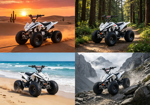 <span class=keywords><strong>Quad</strong></span> 4 roues tout-terrain robuste à essence 125cc avec suspension indépendante et châssis en acier chromoly pour adultes - Product Image 5
