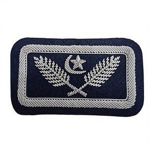 Customized Royal Luxury Hand Embroidery Eco-Friendly Antique Bullion Wire Badges & Patches - Product Image 1