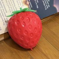 Fidget Squishy Géant en TPR en forme de Fraise, Cadeau Amusant pour Adultes, Balle Anti-Stress Géante, Jouet Sensoriel pour TDAH, Décoration de Fêtes