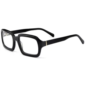 Retro Medium Square Frame Tortoiseshell ACETATE Glasses Frame Acetate Optical Mens Glasses Acetate Eyeglass Frame