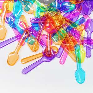 12000 Piezas por Caja, Mini Cucharas Desechables de Plástico Coloridas de 75 mm, Ideales para Gelatina, Pudín, Yogur, Helado, Postre, Pastel, <span class=keywords><strong>Aperitivo</strong></span> - Product Image 1