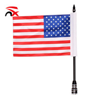 Drapeau américain, allemand, britannique en polyester sérigraphié 17,5*28cm le moins cher en gros avec mât métallique